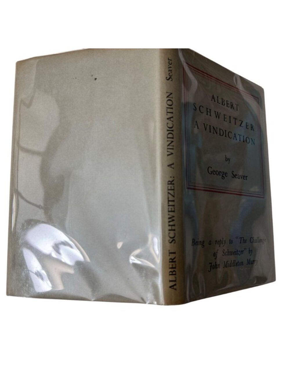 Albert Schweitzer A Vindication George Seaver HC 1950 First Edition James Clark - Picture 7 of 16
